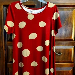 Polka-dot high-low dress
